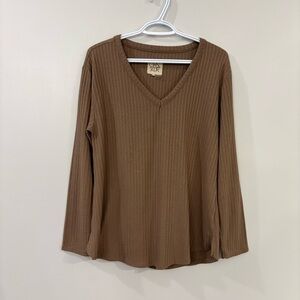 Chaser waffle knit long sleeve shirt